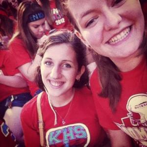 Arianna and I at our first High School Football Game at Kings
